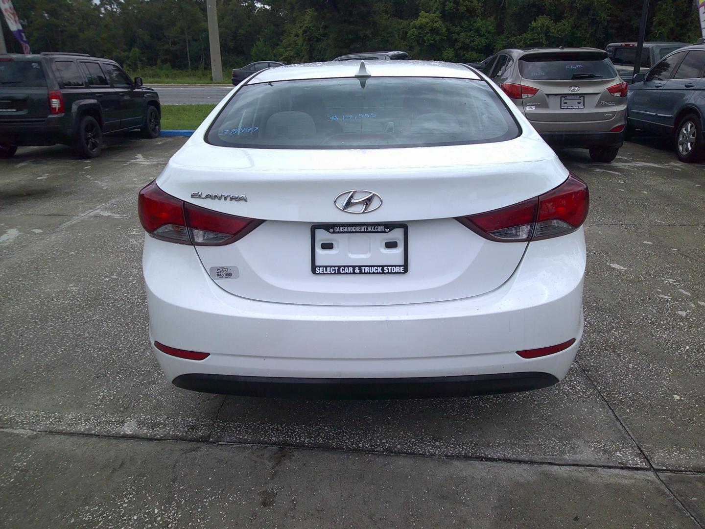 2015 WHITE HYUNDAI ELANTRA GLS; LIMITED (5NPDH4AE6FH) , located at 390 Hansen Avenue, Orange Park, FL, 32065, (904) 276-7933, 30.130497, -81.787529 - Photo#3